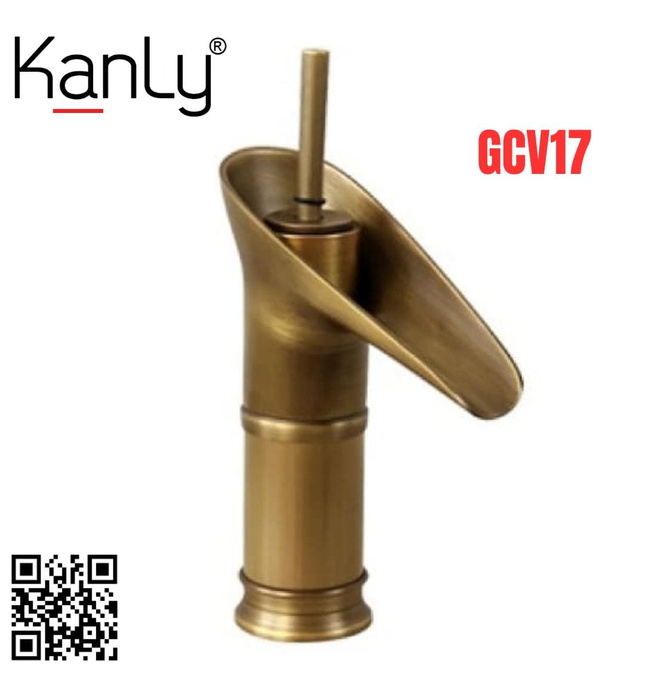 Vòi lavabo nóng lạnh bằng đồng cổ điển Kanly GCV17 