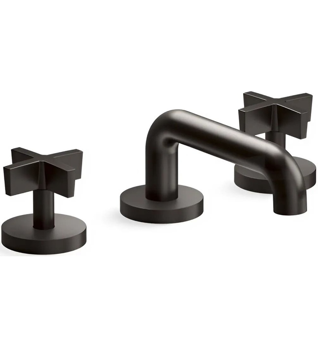 Vòi chậu rửa mặt 3 chân cổ thấp Nickel Kallista P24491-CR-SN