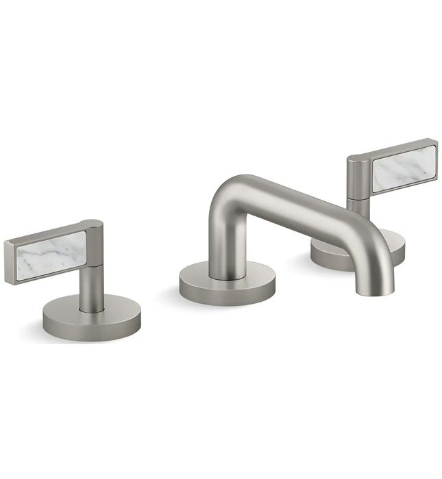 Vòi chậu rửa mặt 3 chân cổ thấp đen Kallista P24491-WC-BGP