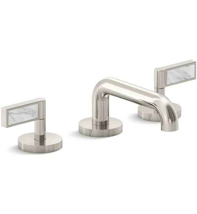 Vòi chậu rửa mặt 3 chân cổ thấp đen Kallista P24491-WC-BGP