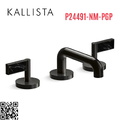 Vòi chậu rửa mặt 3 chân cổ thấp đen Kallista P24491-NM-PGP