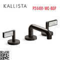 Vòi chậu rửa mặt 3 chân cổ thấp đen Kallista P24491-WC-BGP