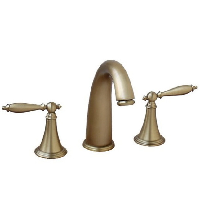 Vòi lavabo nóng lạnh 3 lỗ bằng đồng cổ điển Kanly GCB02 