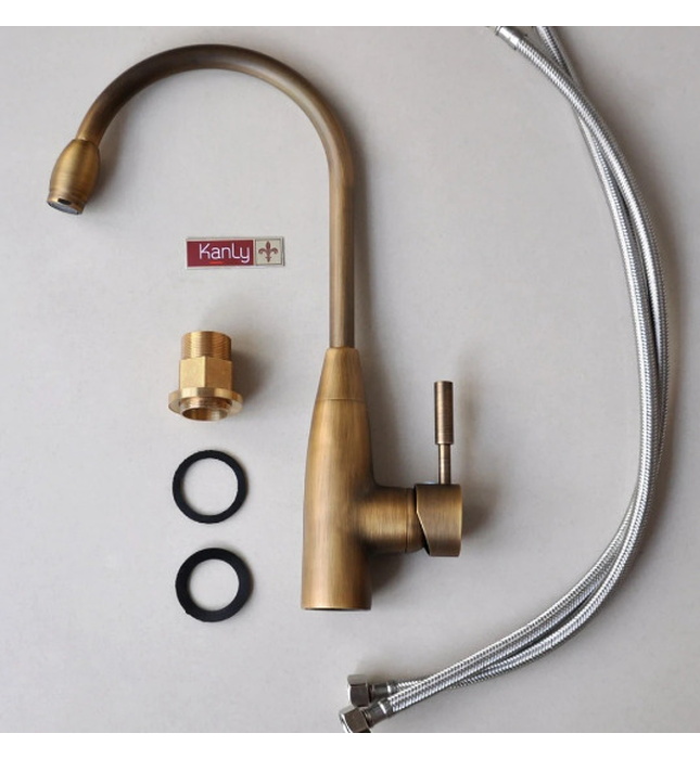 Vòi rửa bát nóng lạnh đồng cổ điển Kanly GCC01 