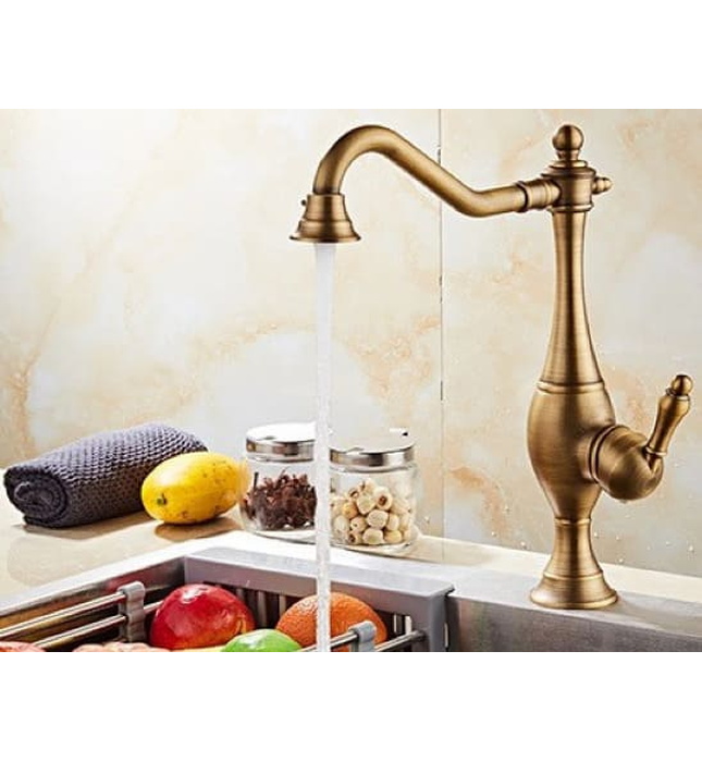 Vòi rửa bát nóng lạnh đồng cổ điển Kanly GCC06 