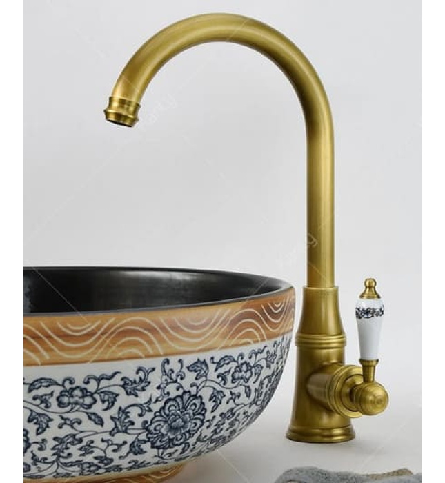 Vòi rửa bát nóng lạnh đồng cổ điển Kanly GCC07 