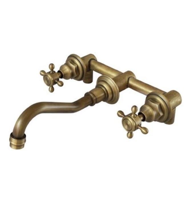 Vòi lavabo nóng lạnh âm tường bằng đồng cổ điển Kanly GCT08 