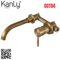 Vòi lavabo nóng lạnh âm tường bằng đồng cổ điển Kanly GCT04 