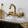 Vòi lavabo nóng lạnh âm tường bằng đồng cổ điển Kanly GCT05 
