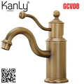 Vòi lavabo nóng lạnh bằng đồng cổ điển Kanly GCV08 