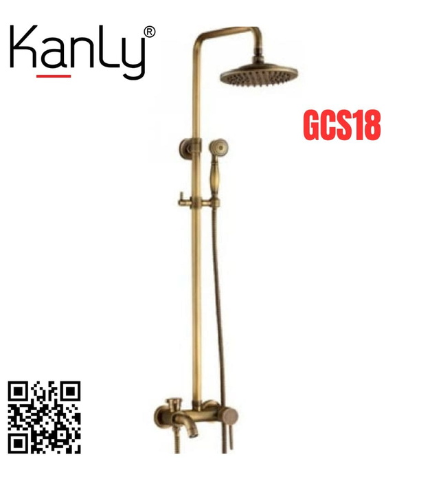 Sen tắm đứng nóng lạnh bằng đồng Kanly GCS18 