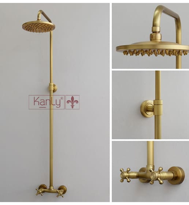 Sen tắm đứng nóng lạnh bằng đồng Kanly GCS30