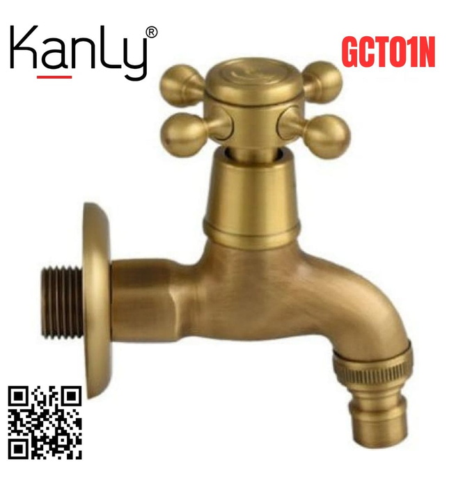 Vòi Nước Lạnh Bằng Đồng Gắn Tường Kanly GCT01N