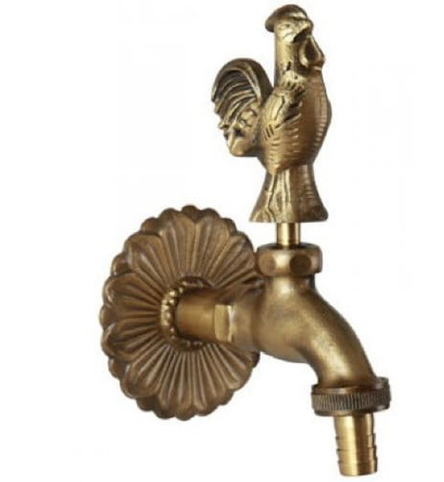 Vòi nước lạnh bằng đồng cổ gắn tường Kanly GCT02C