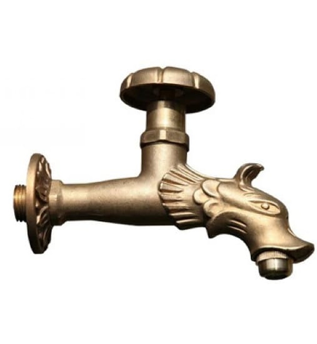 Vòi nước lạnh bằng đồng cổ gắn tường Kanly GCT02R