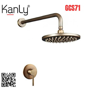 Sen tắm âm tường nóng lạnh bằng đồng Kanly GCS71 