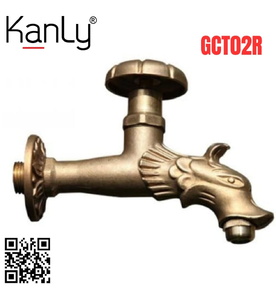 Vòi nước lạnh bằng đồng cổ gắn tường Kanly GCT02R