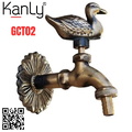 Vòi nước lạnh bằng đồng cổ gắn tường Kanly GCT02 