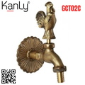 Vòi nước lạnh bằng đồng cổ gắn tường Kanly GCT02C