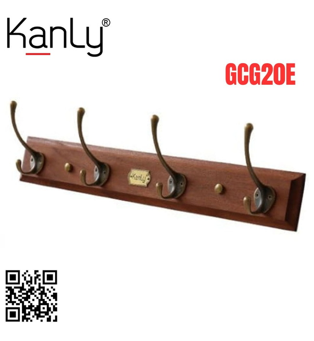 Móc treo áo bằng gỗ Kanly GCG20E 