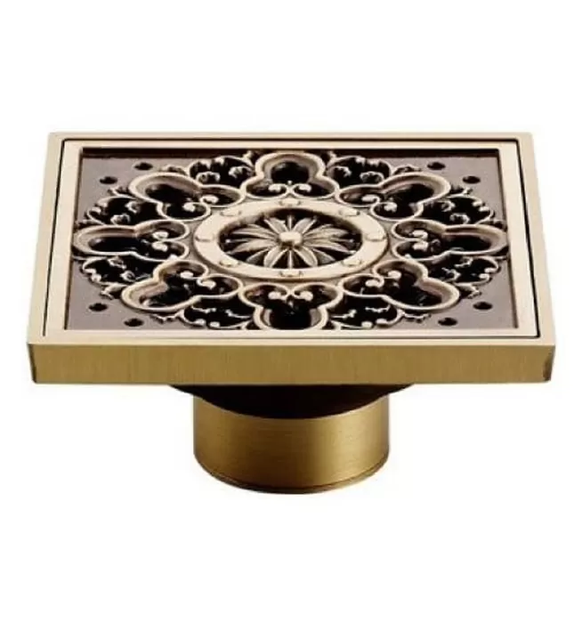 Phễu Thoát Sàn Hoa Văn Bằng Đồng KANLY GCP04