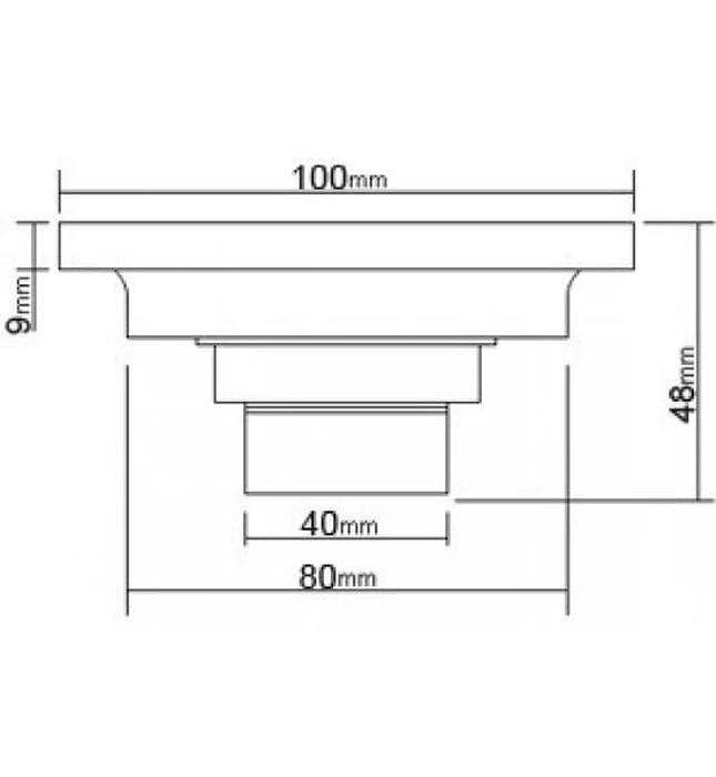 Phễu thoát sàn hoa văn bằng đồng Kanly GCP07 