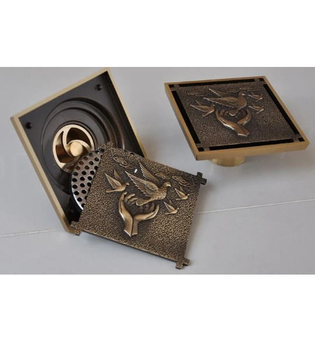 Phễu thoát sàn bằng đồng Kanly GCP12 