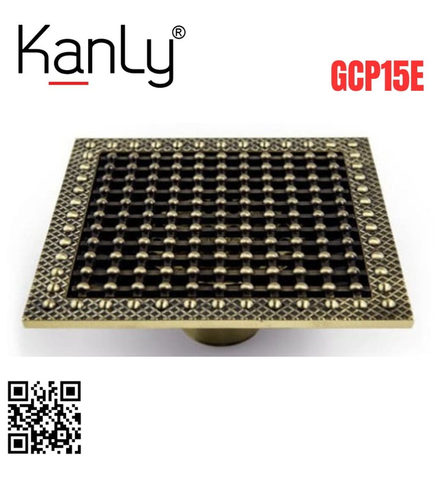 Phễu thoát sàn bằng đồng Kanly GCP15E 