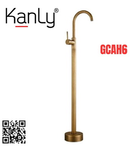 Vòi nóng lạnh đặt sàn bằng đồng cổ điển Kanly GCAH6 