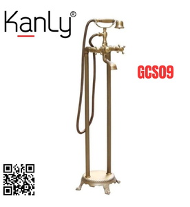 Sen bồn tắm nóng lạnh đặt sàn bằng đồng cổ điển Kanly GCS09 