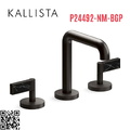 Vòi chậu rửa mặt 3 chân thân cao đen Kallista P24492-NM-BGP