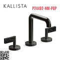 Vòi chậu rửa mặt 3 chân thân cao đen Kallista P24492-NM-PGP