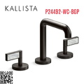 Vòi chậu rửa mặt 3 chân thân cao đen Kallista P24492-WC-BGP