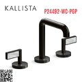 Vòi chậu rửa mặt 3 chân thân cao đen Kallista P24492-WC-PGP
