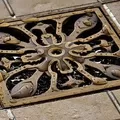 Phễu thoát sàn hoa văn bằng đồng Kanly GCP07