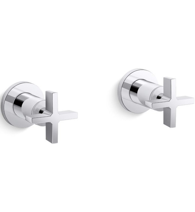 Tay cầm vòi bồn tắm âm tường màu đen Kallista P24508-CR-BGP