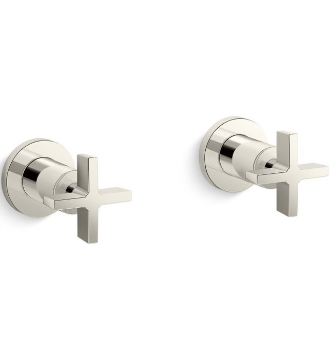 Tay cầm vòi bồn tắm âm tường màu đen Kallista P24508-CR-BGP