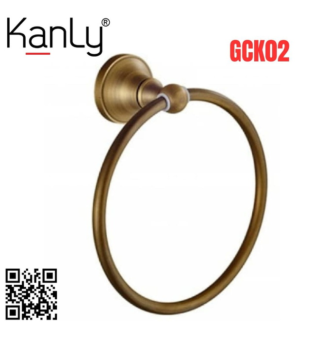 Vòng treo khăn bằng đồng Kanly GCK02 