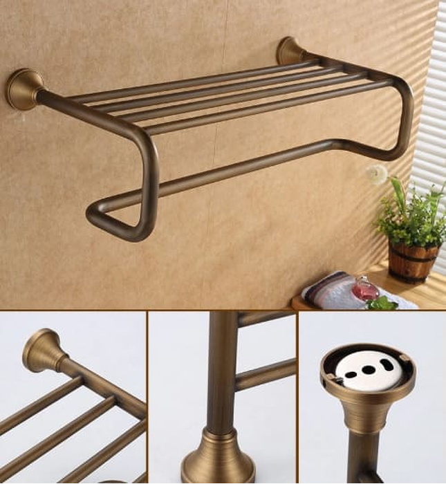 Thanh vắt khăn đôi bằng đồng kiểu cổ Kanly GCK13 