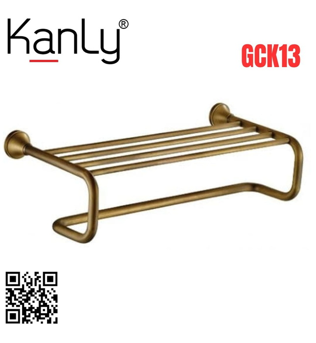 Thanh vắt khăn đôi bằng đồng kiểu cổ Kanly GCK13 