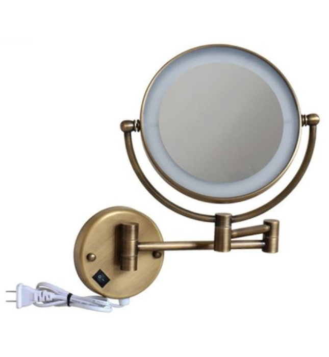 Gương gắn tường có đèn led khung bằng đồng Kanly GCK18L 