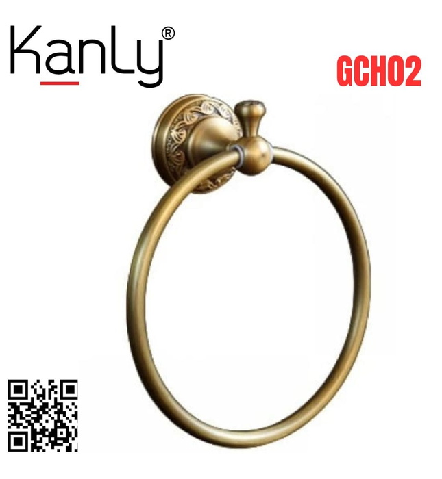 Vòng treo khăn bằng đồng Kanly GCH02 