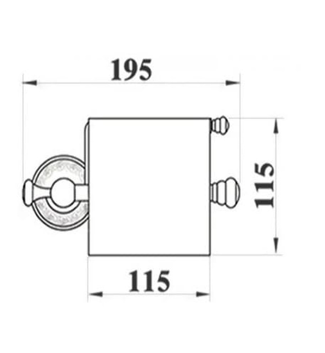 Móc giấy vệ sinh bằng đồng Kanly GCH03 