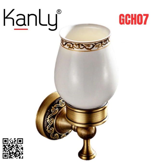 Giá để cốc đơn bằng đồng Kanly GCH07