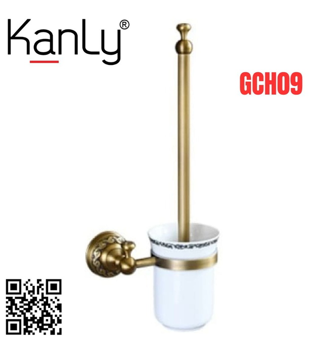 Giá để chổi cọ Toilet bằng đồng Kanly GCH09 