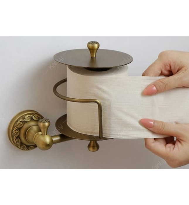Giá treo giấy vệ sinh bằng đồng Kanly GCH10 