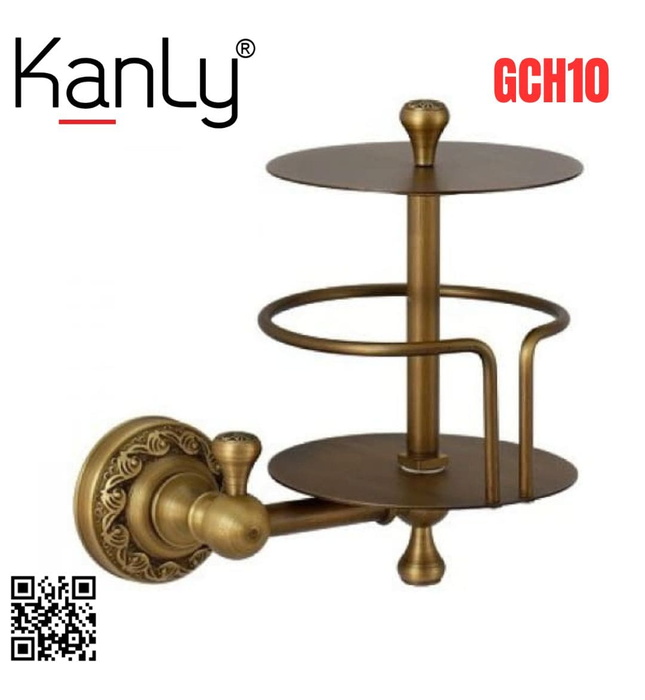 Giá treo giấy vệ sinh bằng đồng Kanly GCH10 