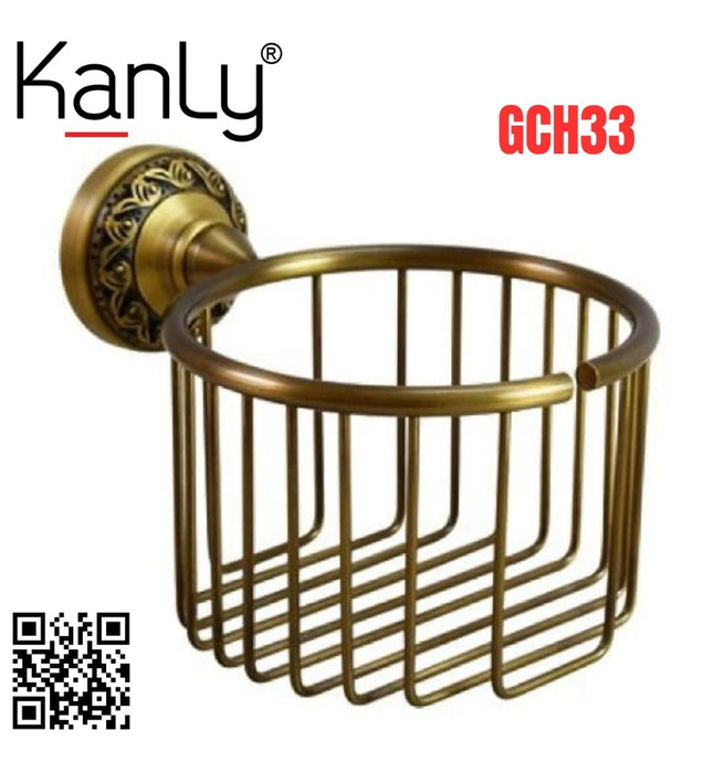 Móc giấy vệ sinh bằng đồng Kanly GCH33 