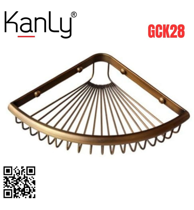Kệ góc để đồ bằng đồng Kanly GCK28 