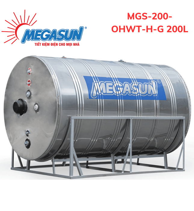 Bồn Bảo Ôn nằm Megasun MGS-200-OHWT-H-G 200L